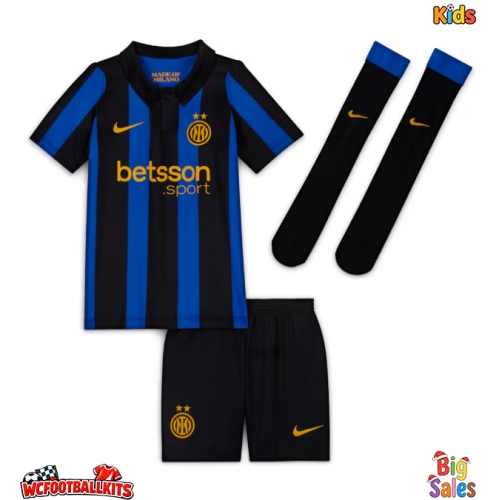 Inter Milan Nicolo Barella #23 Replica Home Stadium Kit for Kids 2026-27 Short Sleeve (+ pants)